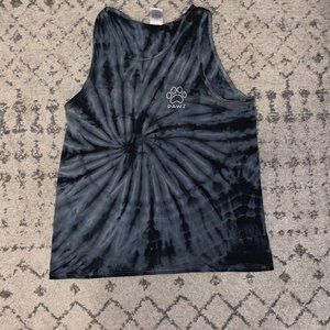 Pawz Black Tie Dye Tank Top